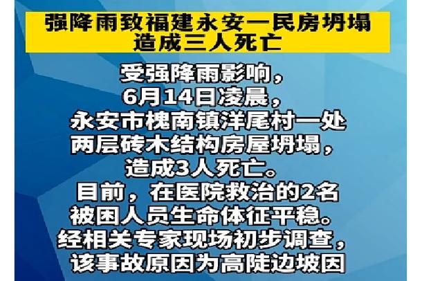 2022年澳门开奖结果和施工现场坍塌致3死与施工现场坍塌事故